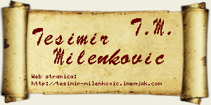 Tešimir Milenković vizit kartica